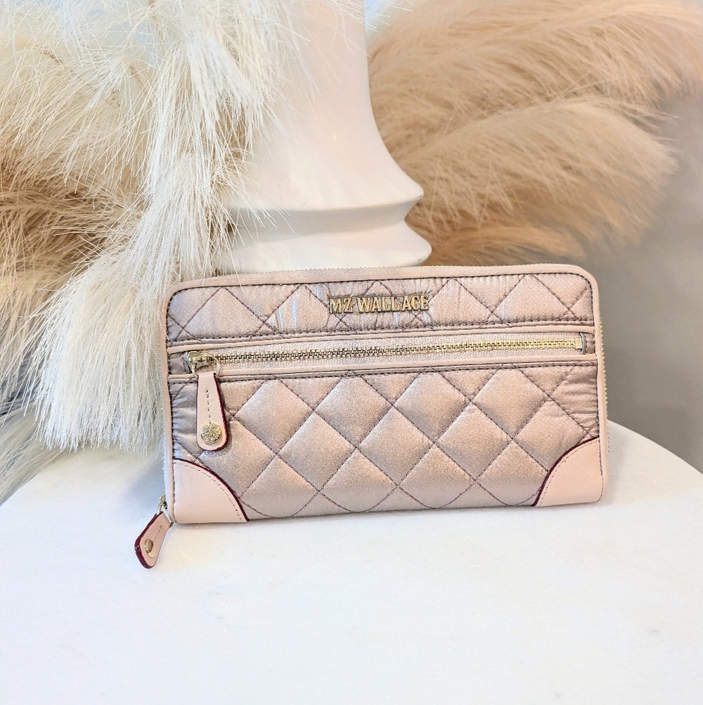 Mz Wallace Quilted Rose Gold Wallet